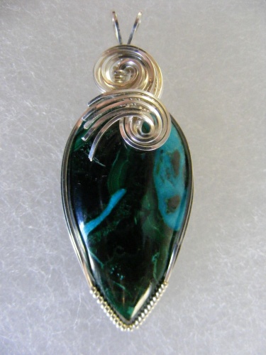 Malachite with Chrysocolla Pendant