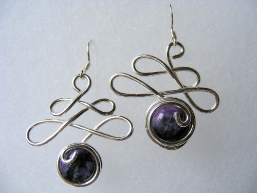 Purple Charoite Earrings